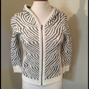 NWTSplendid zip front zebra print design Jacket XS